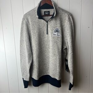 47 Gray and Black Zip Up Sweater